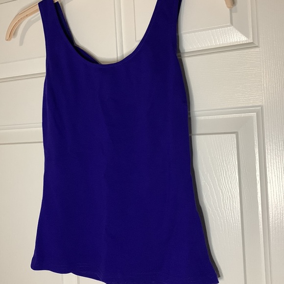 Necessary Objects Royal Blue Crisscross back tank - Picture 2 of 7